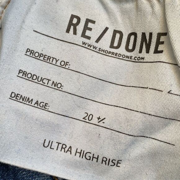 Re/Done Ultra High Rise Skinny Retro Skinny Jeans w Distressed Details - Picture 8 of 8
